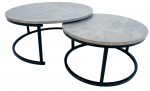 Kohvilaud Home4you Britu, must v./hall v., 80 cm x 80 cm x 35 cm