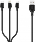 Kaabel XO NB103, 1 x USB/1x USB Type-C/1 x Lightning/1 x Micro USB, 100 cm, must v.