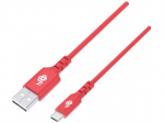 Kaabel TB USB C, 1x USB Type-C/1 x USB Type-A, 100 cm, punane v.