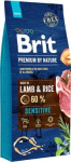 Kuiv koeratoit Brit Premium By Nature Sensitive, lambaliha/riis, 8 kg