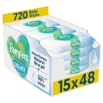 Niisked salvr&auml;tikud beebidele Pampers, Harmonie aqua, 15 x 48 tk.