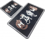 Vannitoamattide komplekt Foutastic Meocon 510CHL1124, mitmev&auml;rviline, 100 cm x 60 cm