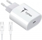Telefoni laadija T-Phox iSpeed, USB-C, valge v., 20 W