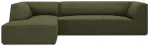 Nurgadiivan Micadoni Home Ruby 4 Seats, tumeroheline v./roheline v., vasak, 273 x 180 cm x 69 cm