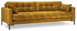Diivan Micadoni Home Mamaia Velvet, kollane v., 177 x 92 cm x 75 cm