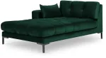 Diivan Micadoni Home Mamaia Velvet Chaise Longue, tumeroheline v., vasak, 185 x 102 cm x 75 cm