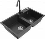 K&ouml;&ouml;givalamu Mexen Tomas, graniit, 80 cm x 50 cm x 19 cm, must