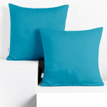 Dekoratiivpadjap&uuml;&uuml;r Restilo Amber, t&uuml;rkiissinine, 40 cm x 40 cm, 2 tk