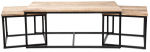 Kohvilaudade komplekt Homla Maya ALL 837444, must v./puidu v., 110 cm x 60 cm x 45 cm, 3 tk