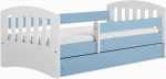Lastevoodi Kocot Kids Classic 1, sinine v./valge v., 80 x 160 cm, ilma voodipesukastita, ilma madratsita