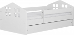 Lastevoodi Kocot Kids Kacper LKA_BI_18-8ZS_BM, valge v., 80 x 180 cm, voodipesu kastiga, ilma madratsita