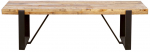 Esiku pink Home4you Ironbridge, must v./puidu v., 150 cm x 40 cm x 46 cm
