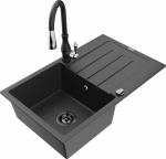 K&ouml;&ouml;givalamu koos kraaniga Mexen Bruno Savita, graniit, 79.5 cm x 49.5 cm x 20 cm, must