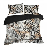 Voodipesukomplekt Eva 20, must v./hele pruun v., 70 x 80 cm, 160 x 200 cm