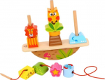 Puidust tasakaalustav pusle, loomad Tooky Toy, mitmev&auml;rviline, 13 tk