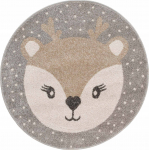 Vaip sise Douceur d`Interieur Fox, hall/pruunikas, 100 cm x 100 cm