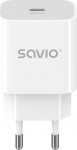 Telefoni laadija Savio SAVLA-09, USB Type C, valge v., 20 W