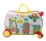 Laste kohver RoGer, valge v./kollane v./punane v., 45 x 22 x 31.5 cm