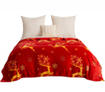 Voodikate KFB-18, kuldne/punane, 160 cm x 200 cm