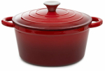 Emailitud malmpott Homla Andreas 871905, &Oslash;24 cm, 4 l, punane v.