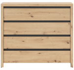 Kummut Larios, tamm v./must v., 91 cm x 105 cm x 40 cm