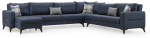 Nurgadiivan - voodi Atelier Del Sofa Kristal, antratsiit v., 90 x 367 cm x 86 cm