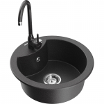 K&ouml;&ouml;givalamu koos kraaniga Mexen Diego, graniit, 48.8 cm x 48.8 cm x 16.7 cm, black granite