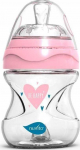 Lutipudel Nuvita Glass Collection, 140 ml, 0 kuud, roosa v.