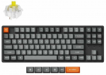 Klaviatuur Keychron K8 Max QMK K8M-J4, Inglise (US), must v./kollane v.
