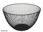Puu- ja juurviljakorv Kitchen&GO, metall, 24.5 cm x 24.5 cm x 24.5 cm, must v.