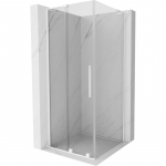 Du&scaron;ikabiin Mexen Velar L 871-110-110-03-20, ruudukujuline, aluseta, 110 cm x 110 cm x 200 cm, valge v./l&auml;bipaistev