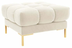 Tumba Cosmopolitan Design Bali Bluvel 22, helebeež, 60 cm x 60 cm x 41 cm
