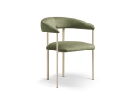 Toolide komplekt Cosmopolitan Design Lea Velvet, matt, kreemjasvalge/roheline v., 53.5 cm x 56.5 cm x 74 cm, 2 tk