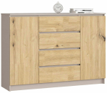 Kummut Akord Furniture Factory K140, ka&scaron;miir v./artisan oak v., 99 cm x 40 cm x 138 cm