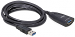 Pikendusjuhe Delock USB 3.0 USB 3.0 A male, USB 3.0 A female, 5 m, must v.