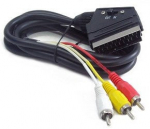 Juhe Gembird RCA/SCART RCA male x 3, SCART, 1.8 m, must