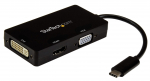 Adapter StarTech CDPVGDVHDBP USB-C male, HDMI, DVI, VGA female