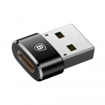 Baseus CAAOTG-01 USB 2.0 to USB-C (Type-C) 5A kaabli konverteri adapter Must
