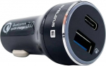Auto laadija Evelatus QCC03 USB/USB-C, USB/USB-C, must v.