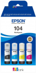 Tint Epson EcoTank 104 (C13T00P640), kollane v./must v./fuksia (magenta) v., 260 ml