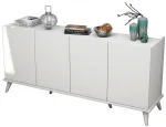 Kummut Kalune Design Elegante 1602, valge v., 80.8 cm x 45 cm x 180 cm