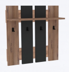 Seina riidenagi Kalune Design Mita, 70 cm x 70 cm, antratsiit v./p&auml;hklipuu v.