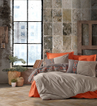 Voodipesukomplekt Mijolnir Folkart 129CTN3835, pruun v., 50 x 70 cm, 200 x 220 cm