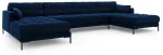Diivan Micadoni Home Mamaia Velvet Panoramic, sinine v., 383 x 185 cm x 75 cm