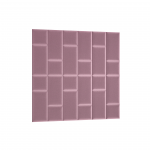 Dekoratiivsed tekstiilist seinapaneelid Quadratta, 180 cm x 180 cm, 3.5 cm, roosa v., 24 tk