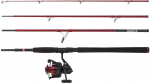 Spinning Penn Fierce IV Travel Spin Combo 20-80g 1558960, 270 cm, 255 g, must v./punane v.