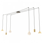 Valgusti rippuv Emibig Fuji 6 Gold 1350/6, 6 x 8 W, kuldne v.