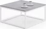 Kohvilaud ADRK Belten, valge v./hall v., 65 cm x 65 cm x 33 cm