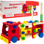 Puidust m&auml;ng haamriga, auto Reassembly Screw, 11 cm, mitmev&auml;rviline