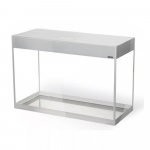 Akvaarium Aqua El Glossy ST80, l&auml;bipaistev v./valge v., varustusega, 125 l